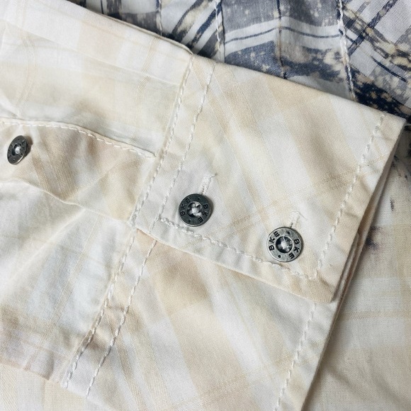 BKE Athletic Fit Mens western Bleach Shirt floral cowboy hat print on the back L - Picture 14 of 16